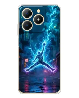 Чехол для Realme Note 70 с картинкой «Jordan Gold Jumpman»