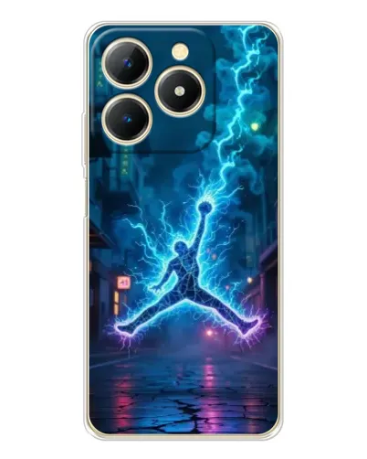 Чехол для Realme Note 70 с картинкой «Jordan Gold Jumpman»