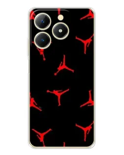 Чехол для Realme Note 70 с картинкой «Jordan Red Pattern»