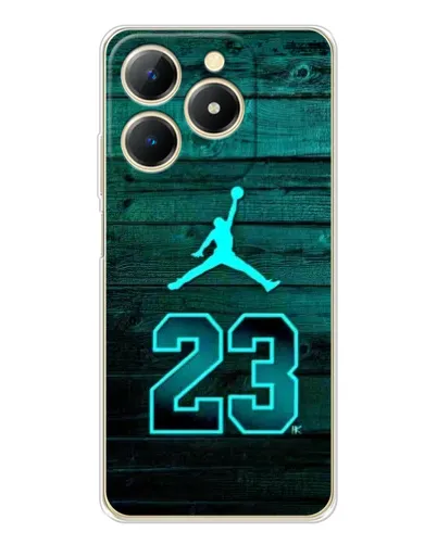 Чехол для Realme Note 70 с картинкой «Jordan Cyan 23»