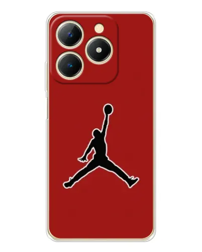 Чехол для Realme Note 70 с картинкой «Jordan Red Back»