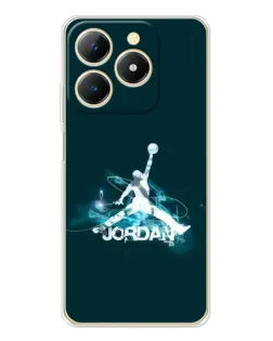 Чехол для Realme Note 70 с картинкой «Jordan Blue Fire» Чехол для Realme Note 70 с картинкой «Jordan Blue Fire»