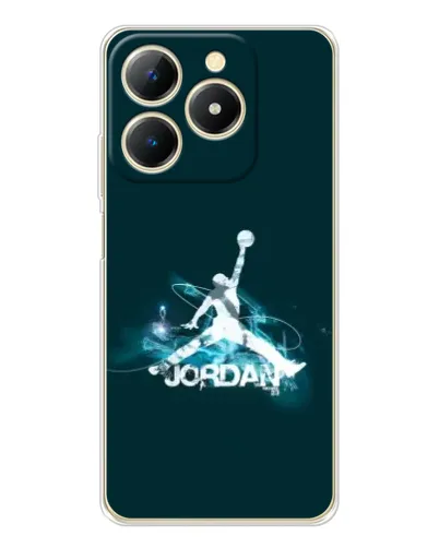Чехол для Realme Note 70 с картинкой «Jordan Blue Fire»