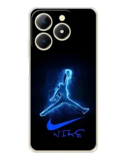 Чехол для Realme Note 70 с картинкой «Jordan Neon Blue» Чехол для Realme Note 70 с картинкой «Jordan Neon Blue»