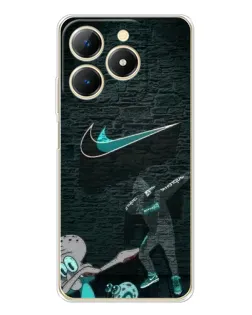 Чехол для Realme Note 70 с картинкой «Спортивный арт Nike»