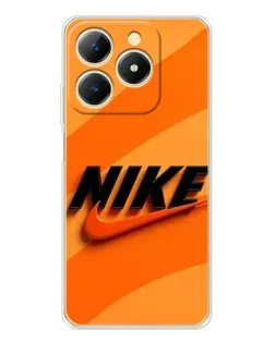Чехол для Realme Note 70 с картинкой «Оранжевый драйв Nike»