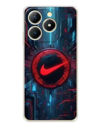 Чехол для Realme Note 70 с картинкой «Техногенный стиль Nike»