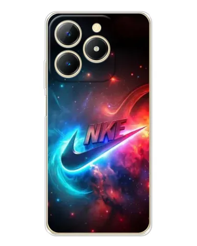 Чехол для Realme Note 70 с картинкой «Огненный логотип Nike»