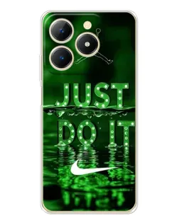 Чехол для Realme Note 70 с картинкой «Зеленый неоновый Nike»