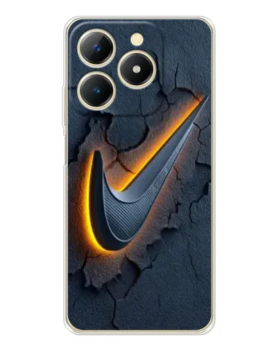 Чехол для Realme Note 70 с картинкой «Объемный логотип Найк»
