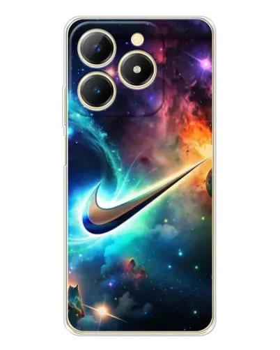 Чехол для Realme Note 70 с картинкой «Космический Nike Swoosh»