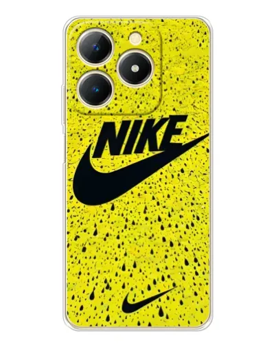 Чехол для Realme Note 70 с картинкой «Желтый текстурный Nike»