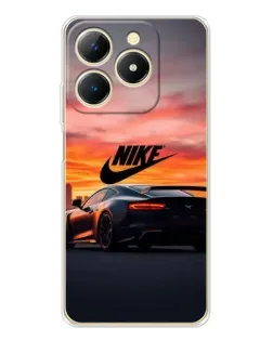 Чехол для Realme Note 70 с картинкой «Nike и суперкар»
