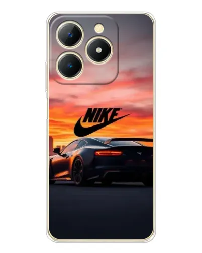Чехол для Realme Note 70 с картинкой «Nike и суперкар»