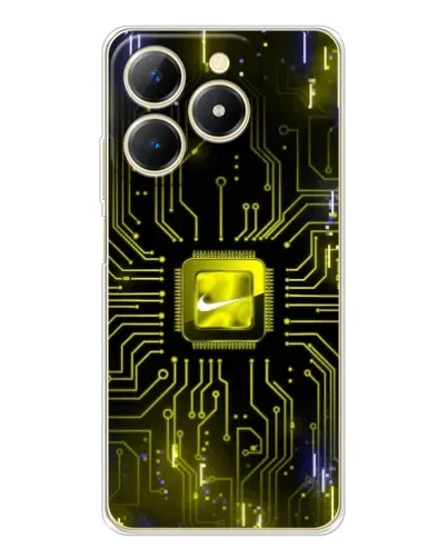 Чехол для Realme Note 70 с картинкой «Nike — золотая искра»