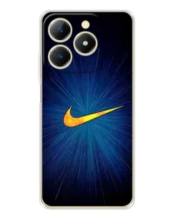 Чехол для Realme Note 70 с картинкой «Синий пульс Nike» Чехол для Realme Note 70 с картинкой «Синий пульс Nike»