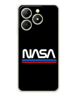 Чехол для Realme Note 70 с картинкой «NASA — классика Red Blue»