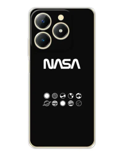 Чехол для Realme Note 70 с картинкой «NASA — технический принт»