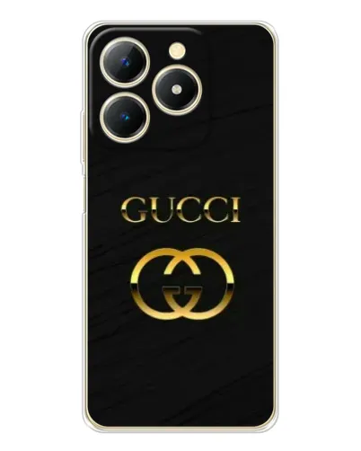 Чехол для Realme Note 70 с картинкой «Золотой логотип Gucci»
