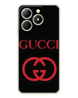 Чехол для Realme Note 70 с картинкой «Gucci — красный логотип»
