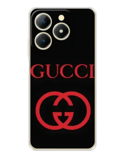 Чехол для Realme Note 70 с картинкой «Gucci — красный логотип»