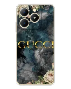 Чехол для Realme Note 70 с картинкой «Абстрактные цветы Gucci»