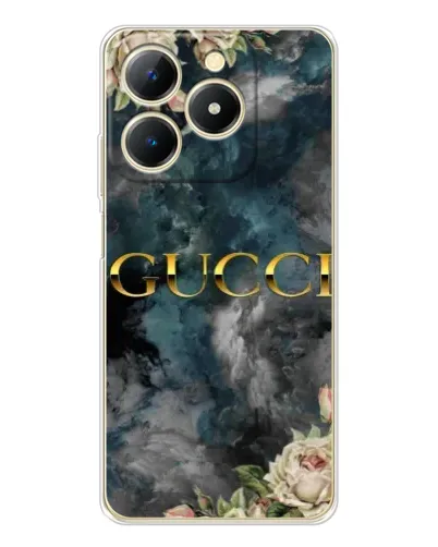 Чехол для Realme Note 70 с картинкой «Абстрактные цветы Gucci»