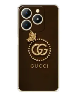 Чехол для Realme Note 70 с картинкой «Gucci — золотая бабочка»