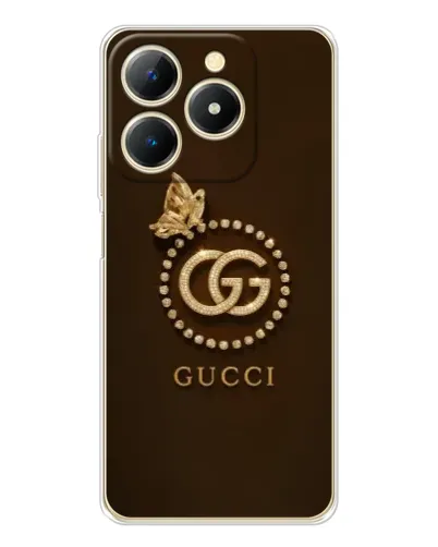 Чехол для Realme Note 70 с картинкой «Gucci — золотая бабочка»