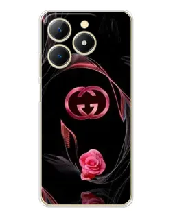 Чехол для Realme Note 70 с картинкой «Gucci — неоновая роза»