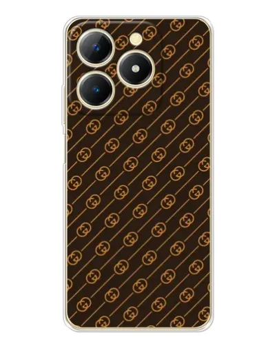 Чехол для Realme Note 70 с картинкой «Gucci — золотые диагонали»