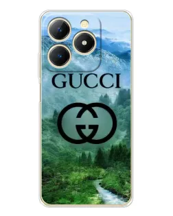 Чехол для Realme Note 70 с картинкой «Gucci — горный пейзаж»