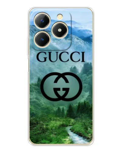 Чехол для Realme Note 70 с картинкой «Gucci — горный пейзаж»