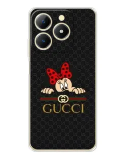 Чехол для Realme Note 70 с картинкой «Минни Маус Gucci — черный»