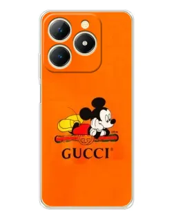 Чохол для Realme Note 70 з картинкою «Міккі Маус Gucci — помаранч»