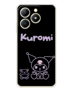Чехол для Realme Note 70 с картинкой «Kuromi — черный минимализм» Чехол для Realme Note 70 с картинкой «Kuromi — черный минимализм»