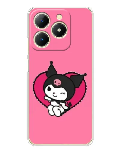 Чехол для Realme Note 70 с картинкой «Kuromi — любовь в сердце» Чехол для Realme Note 70 с картинкой «Kuromi — любовь в сердце»
