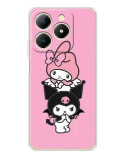 Чехол для Realme Note 70 с картинкой «My Melody и Kuromi» Чехол для Realme Note 70 с картинкой «My Melody и Kuromi»
