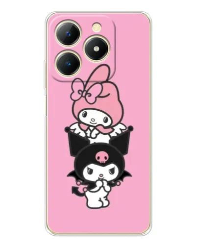 Чехол для Realme Note 70 с картинкой «My Melody и Kuromi» Чехол для Realme Note 70 с картинкой «My Melody и Kuromi»