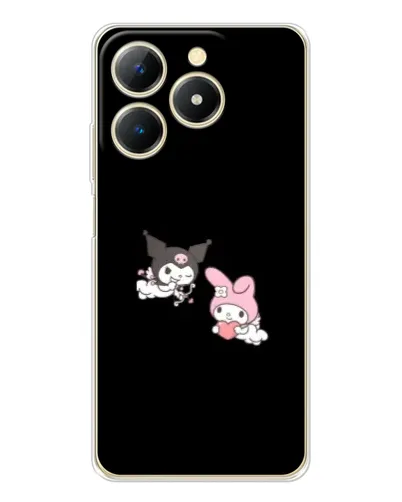 Чехол для Realme Note 70 с картинкой «My Melody и Kuromi» Чехол для Realme Note 70 с картинкой «My Melody и Kuromi»