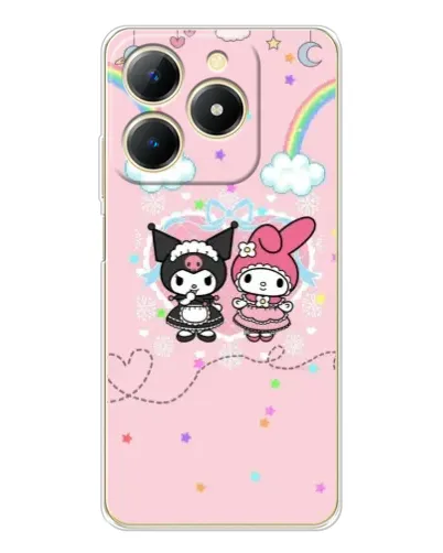 Чехол для Realme Note 70 с картинкой «My Melody и Kuromi» Чехол для Realme Note 70 с картинкой «My Melody и Kuromi»