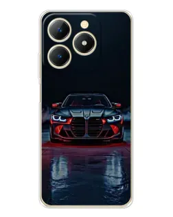 Чехол для Realme Note 70 с картинкой «BMW на мокрой дороге»