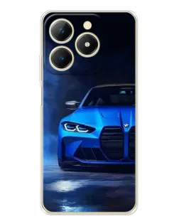 Чехол для Realme Note 70 с картинкой «Голубая BMW M4»