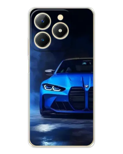 Чехол для Realme Note 70 с картинкой «Голубая BMW M4» Чехол для Realme Note 70 с картинкой «Голубая BMW M4»