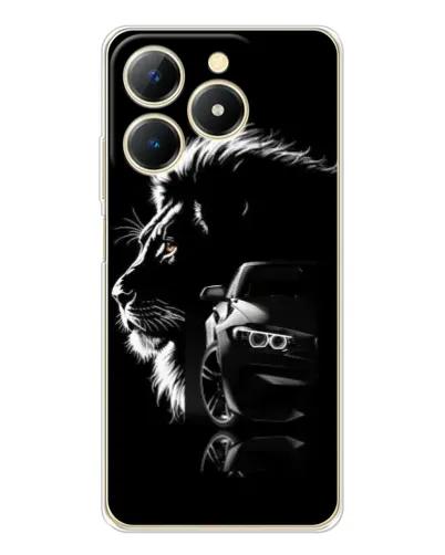 Чехол для Realme Note 70 с картинкой «BMW и лев» Чехол для Realme Note 70 с картинкой «BMW и лев»