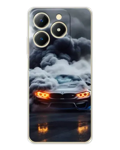 Чехол для Realme Note 70 с картинкой «BMW в дыму» Чехол для Realme Note 70 с картинкой «BMW в дыму»