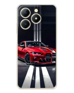 Чехол для Realme Note 70 с картинкой «Красная BMW на дороге»