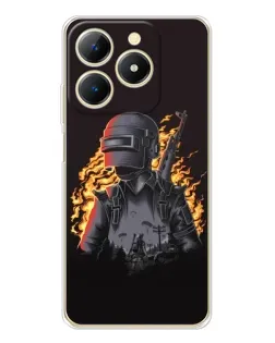 Чохол для Realme Note 70 з картинкою «PUBG — вогняний силует» Чохол для Realme Note 70 з картинкою «PUBG — вогняний силует»
