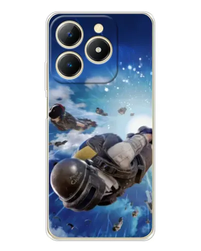 Чохол для Realme Note 70 з картинкою «Десант PUBG — стрибок»