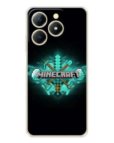 Чохол для Realme Note 70 з картинкою «Minecraft Diamond лого» Чохол для Realme Note 70 з картинкою «Minecraft Diamond лого»